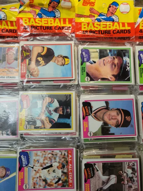 1981 TOPPS BASEBALL UNOPENED RACK PACK 48 CARDS - Valenzuela, Baines, Gibson RC?