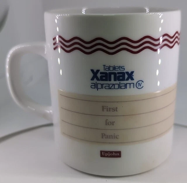 RARE VTG XANAX Advertising Pharmaceutical Rep Promo Coffee Mug Heat ...