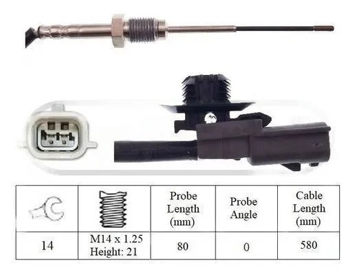 Fuel Parts Egts Abgas Temperatursensor EXT124 Ersatz