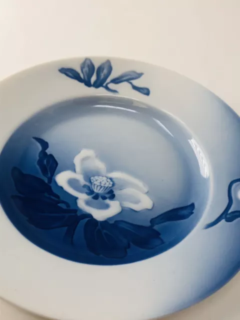 Vintage B&G Bing & Grondahl Kjobenhavn Denmark 6 3/4" Blue Flower Plate 3