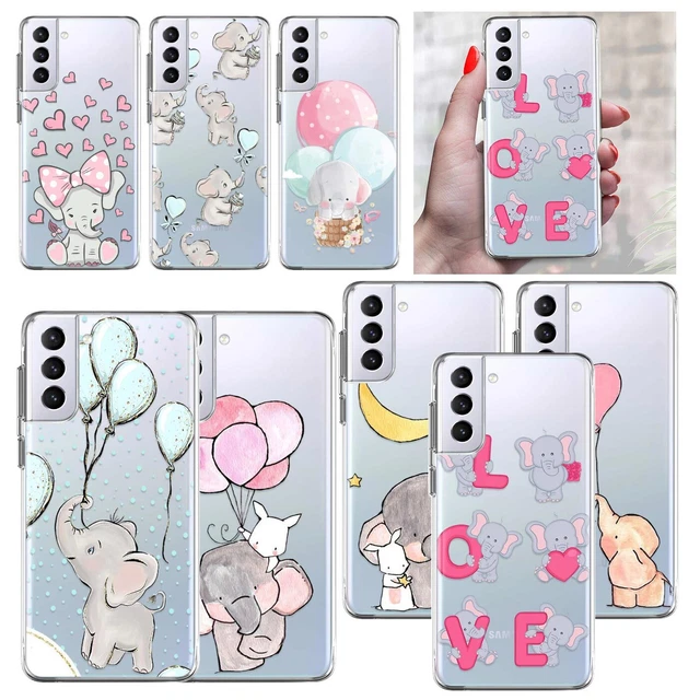 Clear TPU Case Elephant Phone Cute Cover For Samsung Galaxy S23 S22 A13 A14 A54
