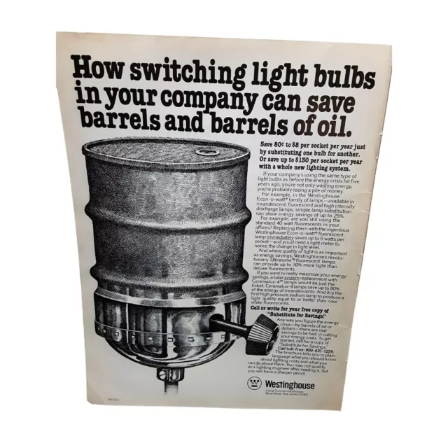 Westinghouse Switching Light Bulbs vintage 1980 Magazine Ad print advertising