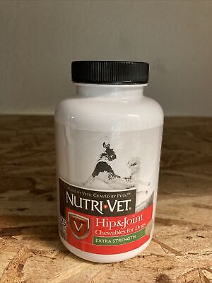 75 ct Nutri-Vet Hip & Joint Chewable Dog Supplements Exp:08/24