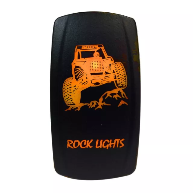 Can Am Commander Kawasaki Teryx4 SPST On/Off Orange Rocker Switch Rock Light RZR