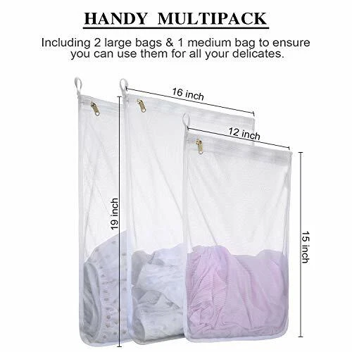 RoomyRoc Mesh Laundry Bag for Delicates with YKK Zipper Mesh Wash Bag Travel ... 2