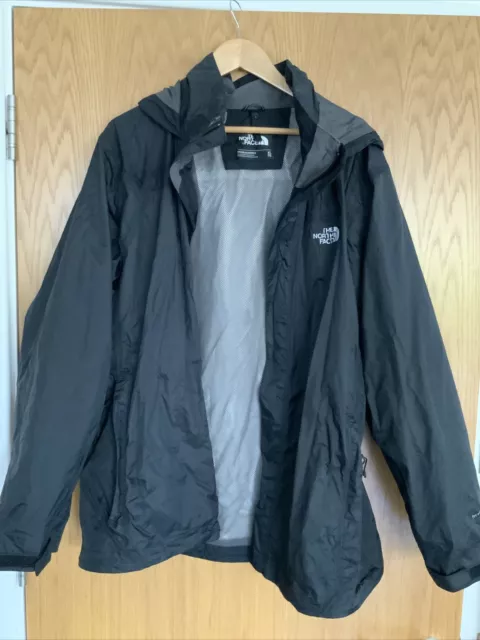 Men's The North Face Hyvent Rain Jacket In Black  Size XL  Very Damaged