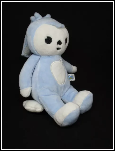 Doudou Peluche Bonhomme Poupée Musicale Bleue - Fraise - Colruyt - Dreambee