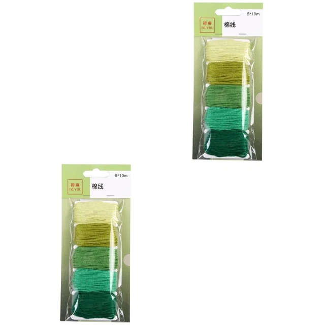 2 hilos artesanales para coser degradado hilo de color manual hágalo usted mismo hilo de bordado