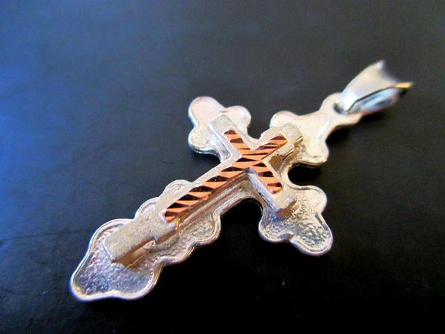 Orthodox Sterling Silver Cross, Pendant From Jerusalem, Holy Land,...