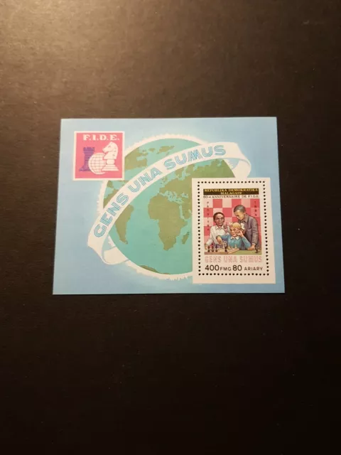 Timbre Madagascar Bloc Anniversaire Fide Échec N°26 Neuf ** Luxe Mnh 1984