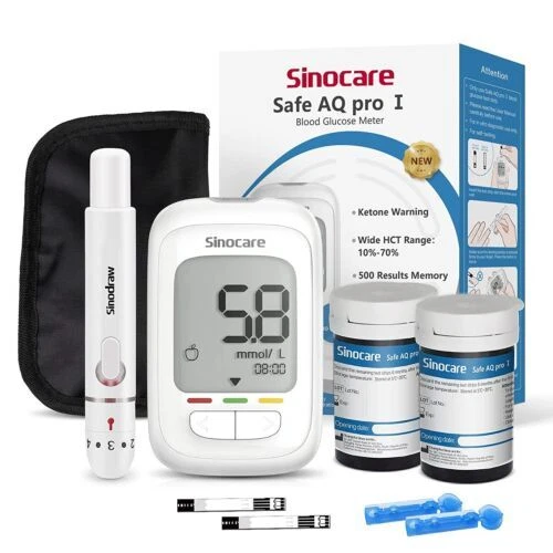 Monitor de azúcar en la sangre Sinocare, kit de prueba de diabetes Safe AQ Pro I, 2023...