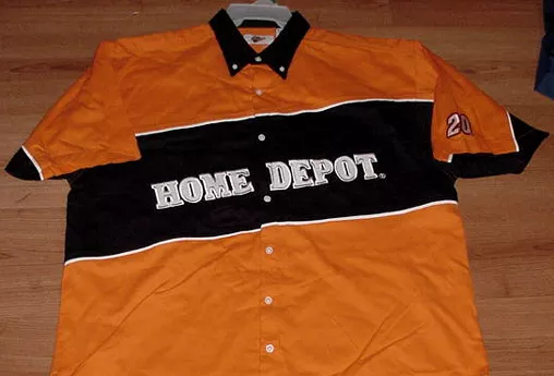 Tony Stewart Home Depot Uniform Pit Crew Shirt Nascar Free Shipping in USA