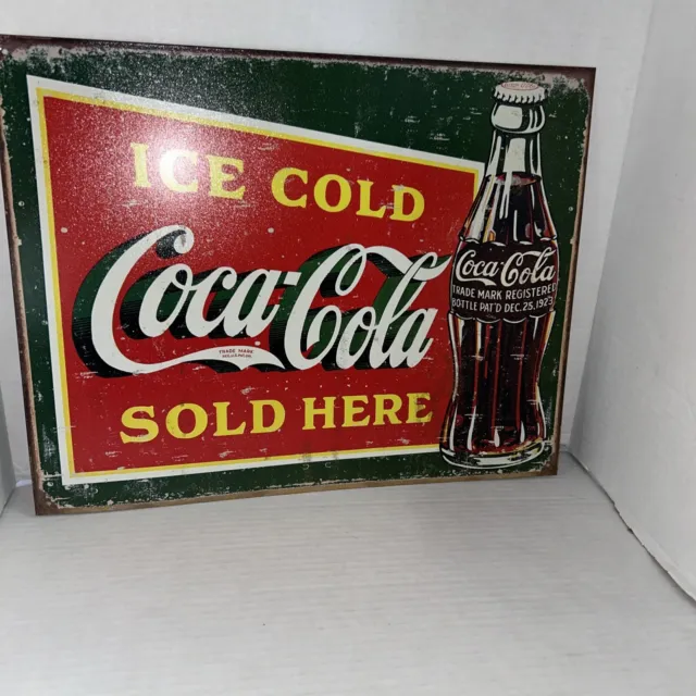 Ice Cold Coca-Cola Sold Here TIN SIGN 16"x12" #1393