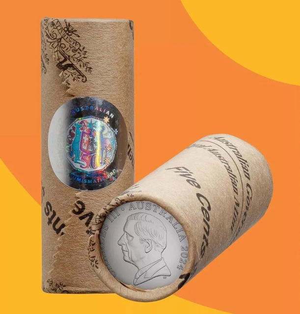 ROYAL AUSTRALIAN MINT 2024 King Charles 5c Coin Premium RAM Roll x1 ON