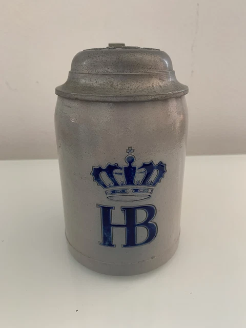 Boccale Birra Hb Vintage Con Coperchio In Metallo