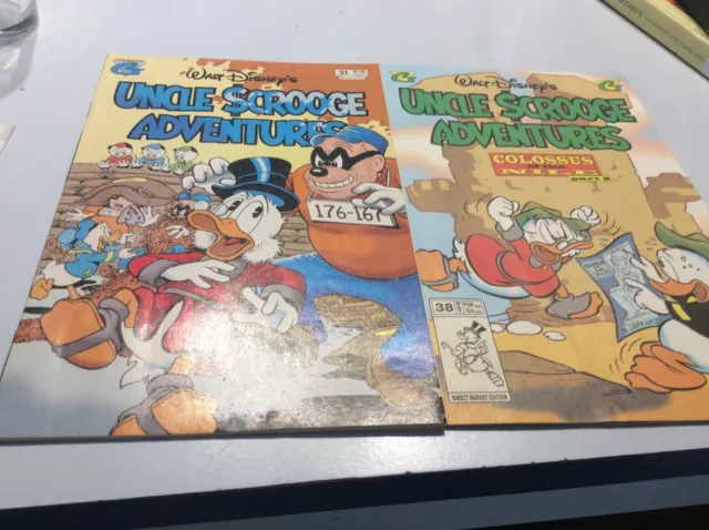 2 Walt Disney’s Uncle Scrooge Gladstone No.31 and 38 Comic Books