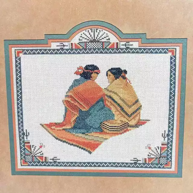 Navajo Couple Romancing the Colorful South West Cross Stitch Softcover Booklet