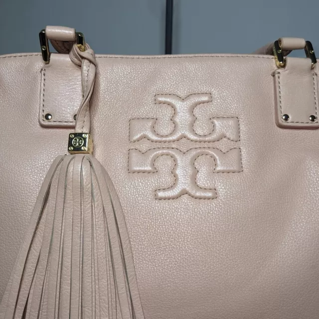 TORY BURCH | Thea Porcelain Pink Triple Compartment Leather Handbag ...