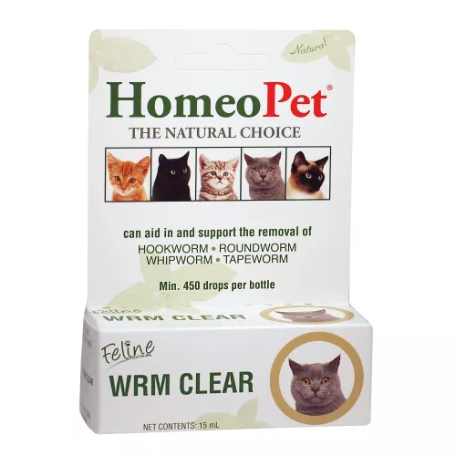 Feline Wrm Transparent Gouttes 15 ML Par HomeoPet Solutions