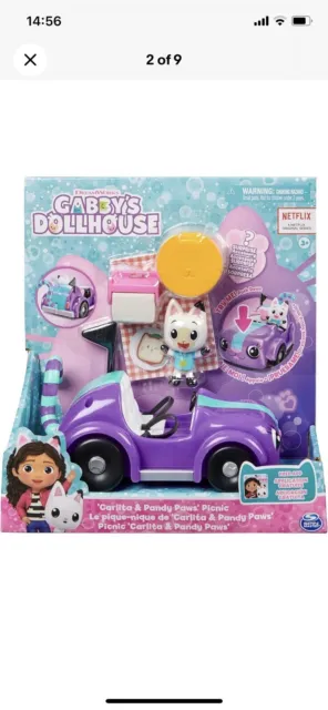 Gabby's Dollhouse, Carlita Toy Car with Pandy Paws Collectible