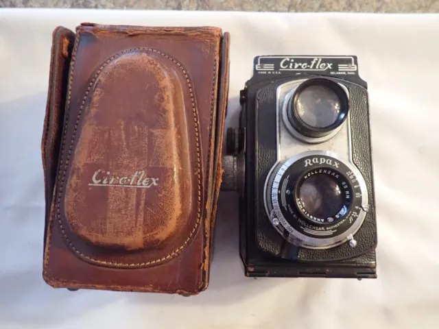 Vintage Ciro-Flex Ciroflex Camera  Wollensak 4.5 85mm Lens & Case