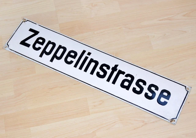 Emaille-Schild 'Grill Ecke' – Garten-Deko, 30x8 Cm, Blau, Wetterfest