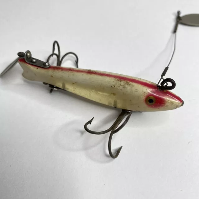 HEDDON DOWAGIAC SPOOK Minnow RET Red & White Body Fishing Lure