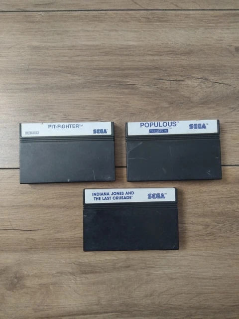 Lot De 2 Jeux Sega Master System : Tennis Ace + Populous, PAL, Bon état