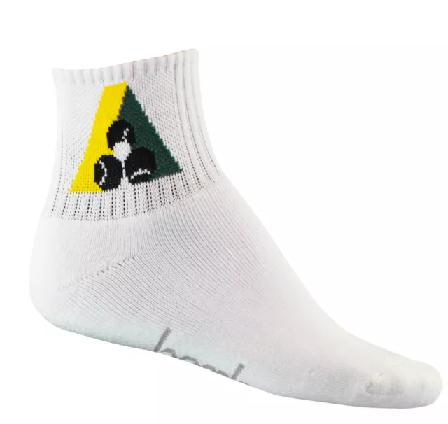 Lawn Bowls Sock Bamboo Fibre Short Ankle With BA Logo - Bowls Australia Approved