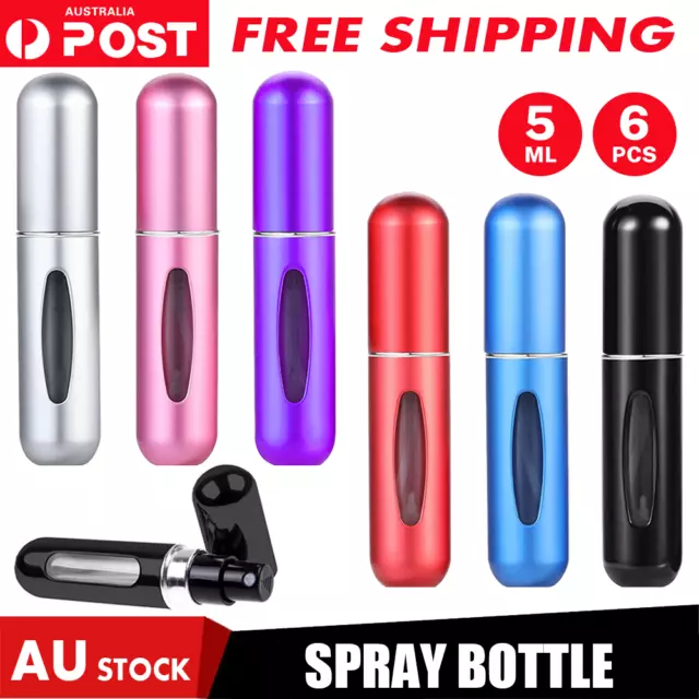 6ps Mini Perfume Atomizer Portable Travel Refillable Bottle Scent Pump Spray 5ml