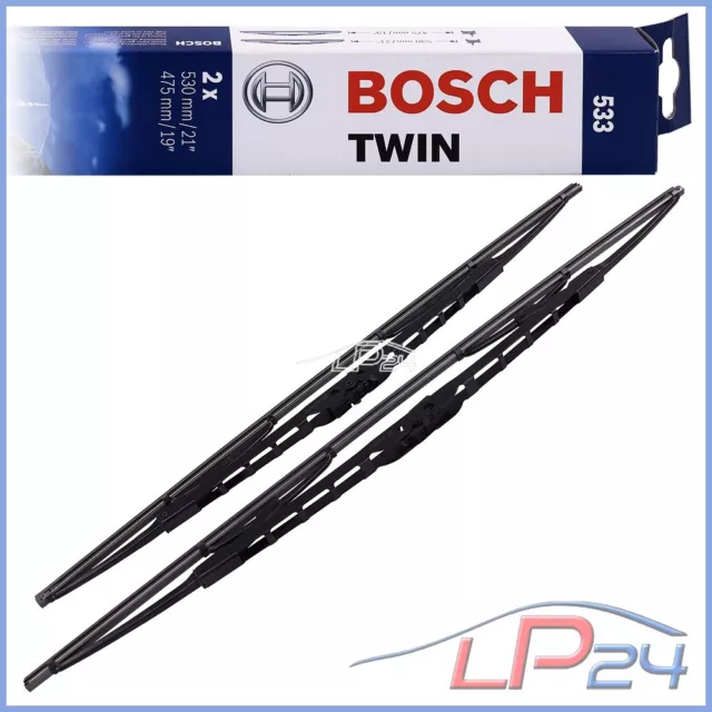 2 Bosch Twin Balai Essuie-Glace Pour Vw Polo 9N 01-02 Vento 91-97