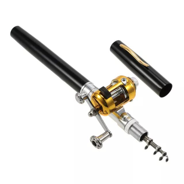 Canne à pêche Reel Combo Kit Set  stylo télescopique de poche portable E6H9 2