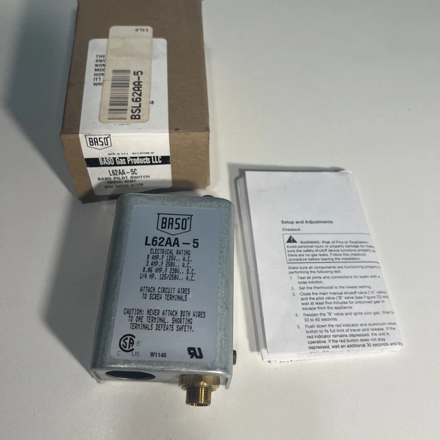 L62AA-5C BASO PILOT SWITCH L62AA 5 for HONEYWELL C434A & ITT A100G 542 WR 36E01