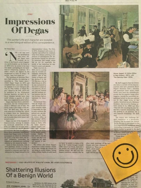 Impressions Of Degas The Dancing Class 1876 The Wall Street Journal Article Wsj,