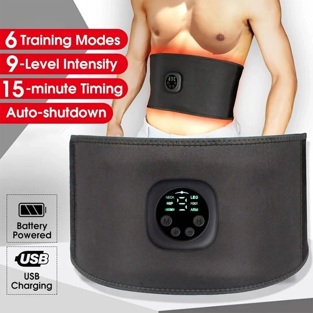 Ceinture Abdominale Force Max Sport-Elec Pour électrostimulateur Musculaire - Noir - Fabriqué En France