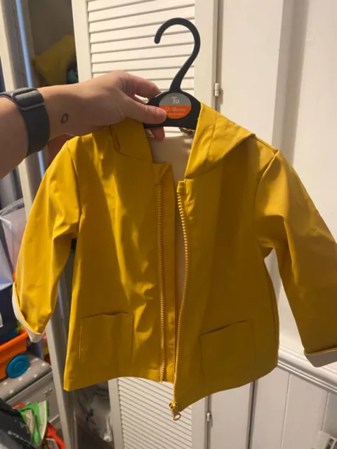 yellow tu baby raincoat boy or girl 12-18 months