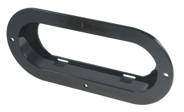 Grote 43222 Black Theft-Resistant Mounting Flange (For 6" Oval Lights)