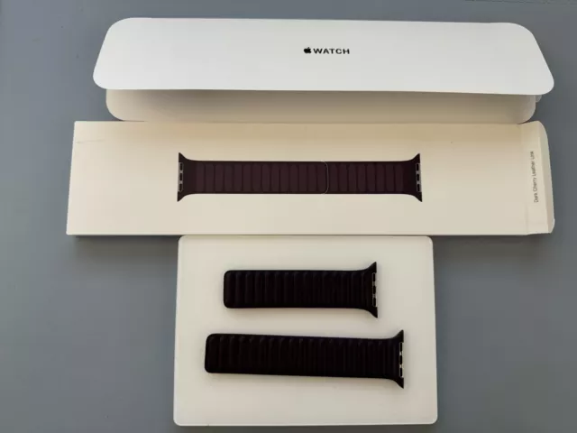 Apple Watch pelle - maglia pelle - 42/44/45/49 - ciliegio scuro/ciliegio scuro - S/M