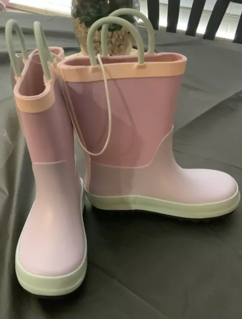 Girls Colorblock Rain Boots ~ Cat and Jack Sz 8 Kids ~ NEW!!!