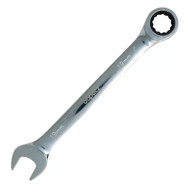 Ratchet Spanner Combination Fixed Head Wrench Metric 19mm Steel Spanner