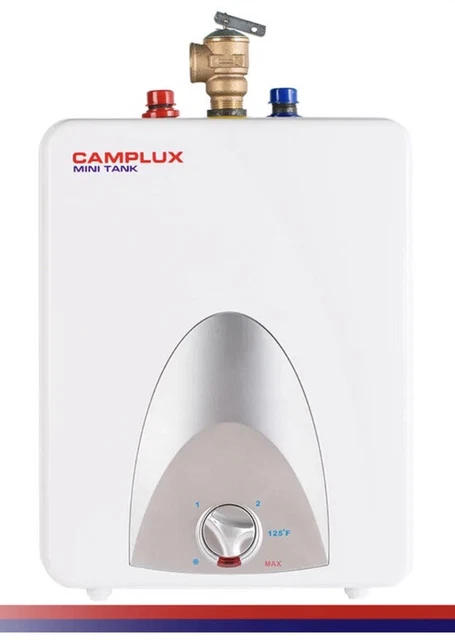 CampLux ME25 Mini Tank RV Camper Point of Use Electric Water Heater 2.5 Gallon