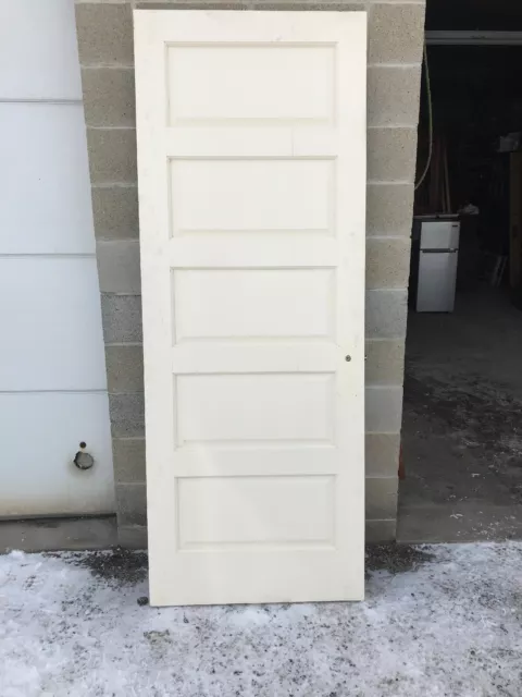 MARW 14 Antique used raise panel passage door 31 7/8 x 83.5 x 1.75
