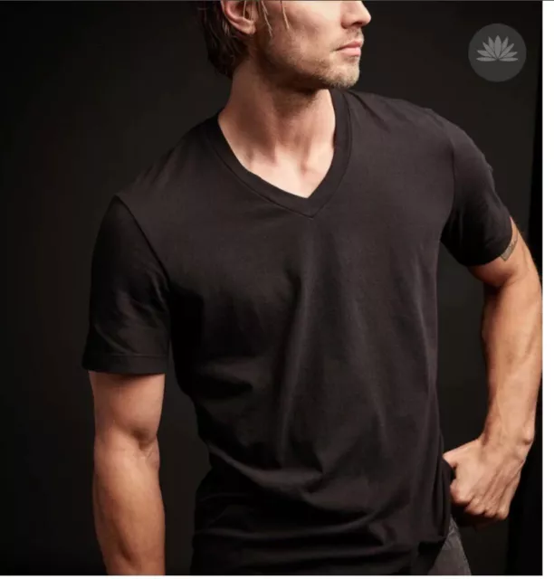 James Perse Men's t-shirt  Size 5 XXL  Black Cotton Short Sleeve Crew Neck