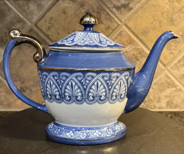 BOMBAY Company porcelain  coffee pot/server in Arabesque Tile pattern.