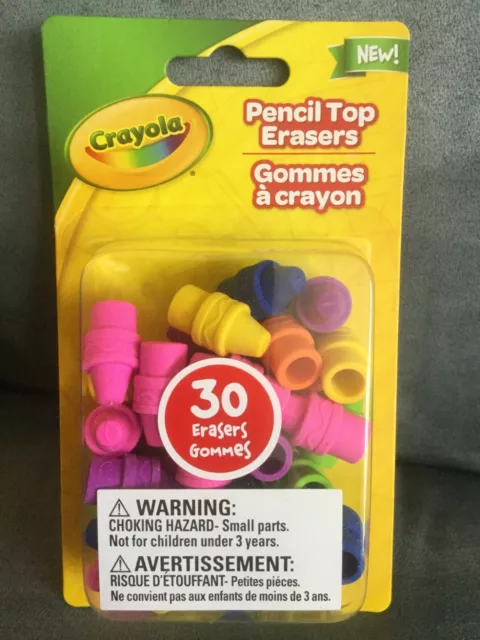 40 Pack Crayon Pencil Top Erasers, School Supplies Crayola Writing Party  Favors
