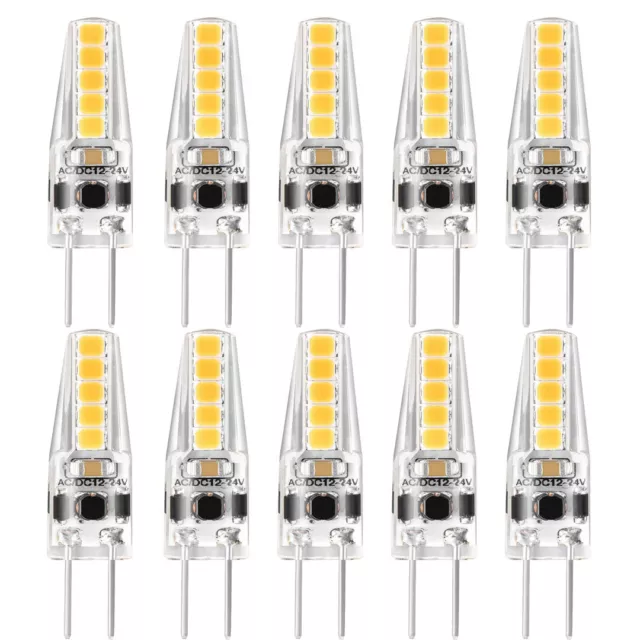 10 x LED Stiftsockel Lampe SMD 2W G4 fast 20W 210lm mini Kapsel warmweiß 3000K