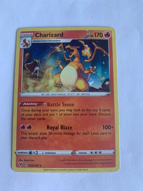 charizard pokemon card 025 185 Amazon.com: Pokemon - Charizard - 025/185 - Rare main image 0