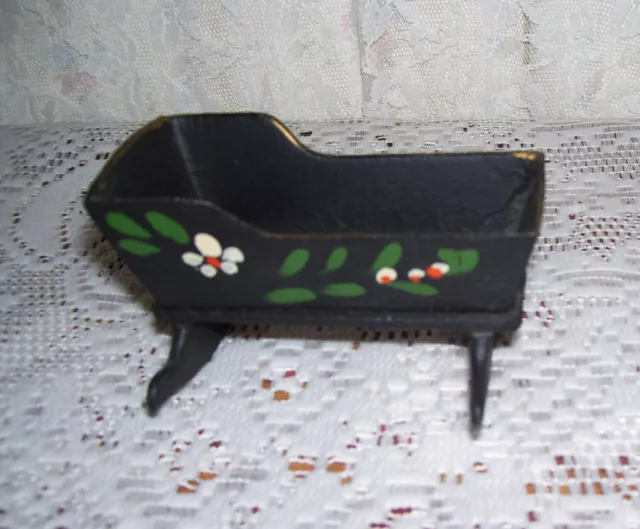 Miniature Folk Art Rocking Cradle