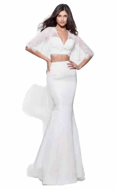 NWT Sherri Hill prom gown dress ivory white new 4 SALE!