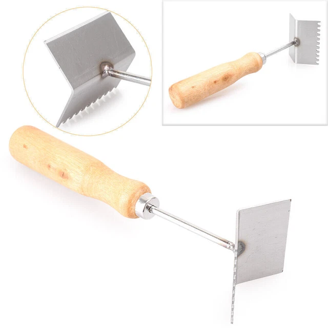 V-Shap Head Queen Bee Excluder Cleaner Beekeeping Cleaning Tool Wood Handle